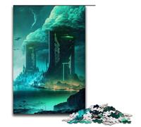 Puzzle da 1000 pezzi con edificio urbano futuristico per adulti ideale come regalo. Adatto per adolescenti dai 14 anni in su 75x50 cm.