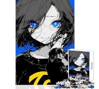 Puzzle da 1000 pezzi con effetto occhi blu,decorazione per la casa,giocattoli,ottimo regalo per giochi educativi,migliora l'amore tra coppie,dimensioni 38x52cm