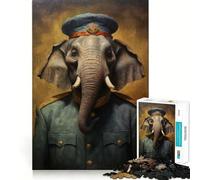 Puzzle da 1000 pezzi con elefante soldato per adolescenti, ideale per rafforzare la memoria e il legame familiare, con bordi precisi e un regalo pensato con cura (38x26cm)