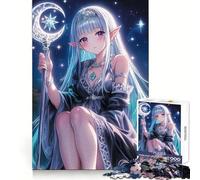 Puzzle da 1000 pezzi con elfo anime e bastone lunare per adulti ideale per lo sviluppo delle capacità cognitive perfetto per il relax e il divertimento con chiusura a scatto Regalo di Natale chic