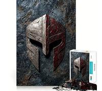 Puzzle da 1000 pezzi con elmo spartano per adolescenti, sfida per la mente, divertimento condiviso, taglio netto, calda sorpresa 50x75cm
