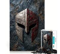 Puzzle da 1000 pezzi con elmo spartano per ragazzi, gioco di logica, passatempo rilassante, taglio preciso, 38x52cm