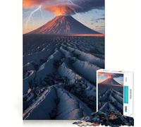 Puzzle da 1000 pezzi con eruzione vulcanica e fulmini,gioco creativo per lo sviluppo delle capacità di costruzione Incastro perfetto,nessun pezzo si stacca Attività per rafforzare i legami familiari