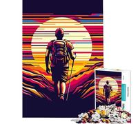 Puzzle da 1000 pezzi con escursione al tramonto colorato gioco educativo e stimolante divertente e spiritoso un ottimo regalo per gli amanti dei giochi (dimensioni 75x50cm)