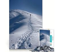 Puzzle da 1000 pezzi con escursione in montagna innevata per adulti, gioco di logica, rilassante e con tagli precisi, ideale come regalo di Babbo Natale (50x75cm)