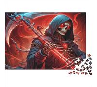Puzzle da 1000 pezzi con falce del Mietitore della Morte, scheletro e chitarra, giochi educativi per adulti, bellissima decorazione, sfida di alta difficoltà, regalo di compleanno 70x50cm