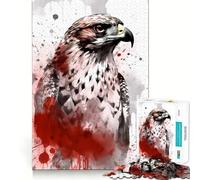 Puzzle da 1000 pezzi con falco dalla coda rossa per adulti, ideale per migliorare la memoria, calmare la mente, assemblare e creare un'attività creativa (38x52cm)