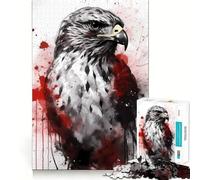 Puzzle da 1000 pezzi con falco dalle ali larghe e bordi perfettiDivertente rompicapo,regalo per rilassarsi,gioco di compleanno,regalo artistico (38x26cm)