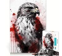 Puzzle da 1000 pezzi con falco dalle ali larghe,taglio liscio,gioco creativo,giocattolo rilassante,regalo di Natale per il tempo libero (50x75cm)