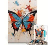 Puzzle da 1000 pezzi con farfalla,disegno a forma di farfalla,pezzi ben definiti,gioco cognitivo,divertente e rilassante,ideale per decorazioni natalizie (38x52cm)