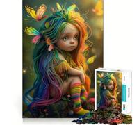 Puzzle da 1000 pezzi con farfalla e fata,pezzi ben definiti,gioco per lo sviluppo delle capacità cognitive,ideale per momenti di relax e divertimento,perfetto per l'esposizione natalizia (50x75cm)
