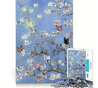 Puzzle da 1000 pezzi con farfalla e fiore di mandorlo gioco cognitivo divertente,componenti robusti e ben definiti,esercizio mentale per momenti di tranquillità a casa (38x52cm)
