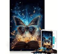 Puzzle da 1000 pezzi con farfalle,bordi lisci e magici,gioco divertente e stimolante per la concentrazione,ideale per momenti di relax e come regalo di compleanno (38x52cm)
