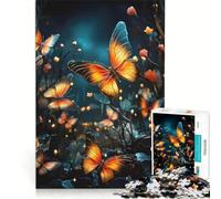 Puzzle da 1000 pezzi con farfalle che volano di notte, antistress, divertente e spiritoso, ideale come decorazione da scrivania 38x26cm