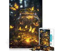 Puzzle da 1000 pezzi con farfalle e lucciole,bordi lisci,gioco divertente e stimolante,ideale per momenti di relax e come regalo di compleanno (38x52cm)