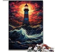 Puzzle da 1000 pezzi con fari colorati Puzzle in cartone, regalo perfetto per compleanni, feste e decorazioni per la casa 1000 pezzi(26x38cm)