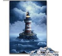 Puzzle da 1000 pezzi con faro spaziale in cartone, dimensioni 26x38cm, per adolescenti, serata di giochi in famiglia, idea regalo stimolante per la mente.