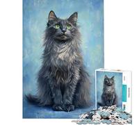 Puzzle da 1000 pezzi con felini dagli occhi stellati ideale per adolescenti perfetto per passare il tempo durante le vacanze a casa una sfida stimolante da completare e un regalo antistress 38x26cm