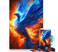 Puzzle da 1000 pezzi con fenice blu,gioco di incastro preciso,stimola la logica,ideale per il tempo libero e come regalo di compleanno 38x26cm