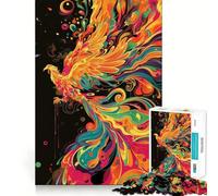 Puzzle da 1000 pezzi con fenice dai colori vorticosi ideale per adolescenti un gioco intelligente per rafforzare i legami familiari con taglio liscio e perfetto per la lista dei desideri di Babbo
