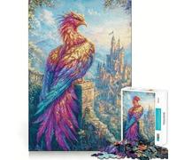 Puzzle da 1000 pezzi con fenice e castello per adulti, ideale per migliorare la memoria, alleviare lo stress e creare un gioco di puzzle, perfetto come regalo di Natale (38x52cm)
