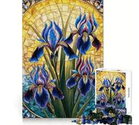 Puzzle da 1000 pezzi con fenice e iris in vetro colorato per adulti, gioco di logica puro, antistress, con tagli netti, ideale come regalo di Babbo Natale 50x75cm