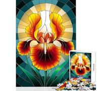Puzzle da 1000 pezzi con fenice e iris vibranti in vetro colorato giocattoli fai da te regali per donne e uomini gioco educativo per migliorare l'amore tra coppie dimensioni 38x26cm