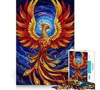 Puzzle da 1000 pezzi con fenice in vetro colorato che risorge, per adulti e ragazzi, gioco mentale rilassante e di alta qualità, regalo perfetto 50x75cm