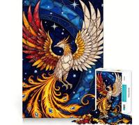 Puzzle da 1000 pezzi con fenice in vetro colorato che risorge, per adulti e ragazzi, gioco mentale rilassante e di alta qualità, regalo speciale 38x26cm