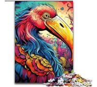 Puzzle da 1000 pezzi con fenicotteri psichedelici, puzzle difficili per adulti, dimensioni 26x38cm, perfetti per il divertimento in famiglia, giochi di società, bomboniere per feste di compleanno
