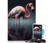 Puzzle da 1000 pezzi con fenicottero rosa per adolescenti, gioco mentale rilassante, taglio di alta qualità, regalo artistico (50x75cm)