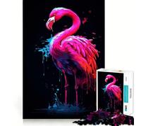 Puzzle da 1000 pezzi con fenicottero rosa per adolescenti, stimola la memoria, facile da usare, per il tempo libero, con taglio preciso, decorazione da parete (50x75cm)