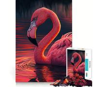 Puzzle da 1000 pezzi con fenicottero rosa per adulti, gioco di puzzle, giocattolo per la casa, divertimento, taglio fine, regalo di Babbo Natale (50x75cm)