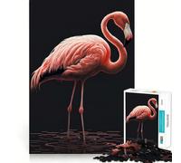 Puzzle da 1000 pezzi con fenicottero rosa per ragazzi, gioco di logica e antistress, taglio liscio, regalo memorabile (38x52cm)