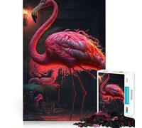 Puzzle da 1000 pezzi con fenicottero rosa per ragazzi, gioco di logica solido, divertimento rilassante, taglio di precisione, (50x75cm)