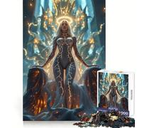 Puzzle da 1000 pezzi con figura angelica e vene dorate per adolescenti, ideale per ricordare il potere del tempo libero e del piacere, con incastri solidi e memorabili (38x52cm)