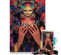 Puzzle da 1000 pezzi con figura di donna asiatica mistica per adulti, ideale per esercizi mentali, momenti di relax e design raffinato (50x75cm)