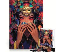 Puzzle da 1000 pezzi con figura di donna asiatica mistica per adulti, ideale per esercizi mentali, momenti di relax e design raffinato (50x75cm)