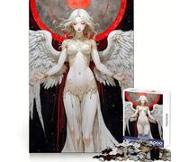 Puzzle da 1000 pezzi con figura di donna mistica angelica bianca ideale per adolescenti per lo sviluppo cognitivo la memoria il relax e il tempo libero Taglio preciso Regalo di compleanno (50x75cm)