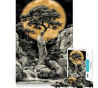 Puzzle da 1000 pezzi con figura in pietra al chiaro di luna, ideale per ragazzi, gioco di logica, leggero e rilassante, taglio preciso, regalo classico 38x26cm