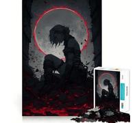 Puzzle da 1000 pezzi con figura incatenata e cerchio rosso,taglio preciso,divertente gioco di abilità mentale,gioco per il tempo libero,regalo festivo (38x26cm)