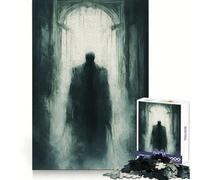 Puzzle da 1000 pezzi con figura misteriosa sulla porta, ideale per adolescenti, stimola la memoria, riduce lo stress e crea un'immagine tridimensionale da appendere alla parete (50x75cm)