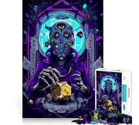 Puzzle da 1000 pezzi con figura mistica e dadi per adulti e ragazzi, gioco di logica, relax, taglio perfetto, oggetto da desiderio di Babbo Natale (38x26cm)