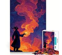 Puzzle da 1000 pezzi con figura mistica e sfera energetica per adulti, gioco di logica, rilassante e divertente, con taglio perfetto, regalo elegante (38x52cm)