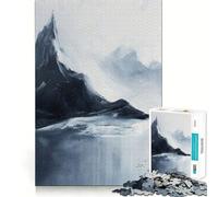 Puzzle da 1000 pezzi con figura solitaria sulla cima di una montagna, ideale per adolescenti, stimola la memoria, facile da realizzare, con bordi puliti, perfetto per Natale (38x26cm)
