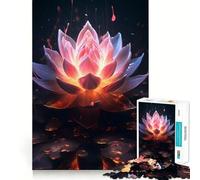 Puzzle da 1000 pezzi con fiore di loto nero, ideale per adolescenti, un gioco che stimola la mente, rilassante e divertente, un'opera d'arte da assemblare e collezionare (38x26cm)
