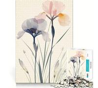 Puzzle da 1000 pezzi con fiori ad acquerello,divertente per allenare la mente,con incastri precisi e senza spazi vuoti,ideale per creare un legame speciale con i propri cari (38x26cm)