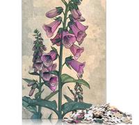 Puzzle da 1000 pezzi con fiori di digitale, puzzle di difficoltà, gioco educativo, giocattolo, decorazione per la famiglia, 1000 pezzi (75x50 cm)