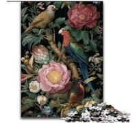 Puzzle da 1000 pezzi con fiori e pappagalli, per adulti, gioco interattivo per famiglie, decorazione fai da te per la casa, stimolante rompicapo regalo (dimensioni 26x38cm)