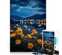 Puzzle da 1000 pezzi con fiori gialli per adolescenti,gioco di memoria divertente,componenti robusti e ben rifiniti,portatile e adatto ai viaggi (38x52cm)